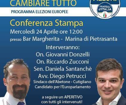 Appuntamento con Fratelli d’Italia domani a Marina di Pietrasanta. Con Zucconi, Santanchè, Donzelli e Petrucci si parlerà di europee