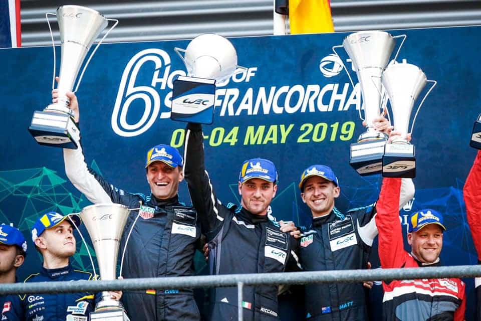 Riccardo Pera vince la 6 ore di Spa Francorchamps. Esulta il presidente di Aci Lucca