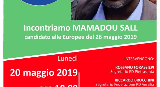 Elezioni europee, a Pietrasanta arriva Mamadou Sall