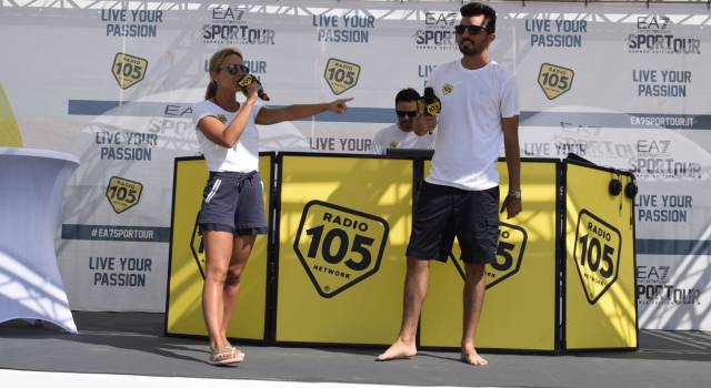 Radio 105 e Armani Tour in spiaggia libera a Lido di Camaiore