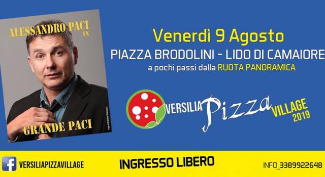 Al Versilia Pizza Village lo spettacolo di Alessandro Paci, stasera venerdi 9 agosto, e sabato 10 agosto Rino Gaetano Band