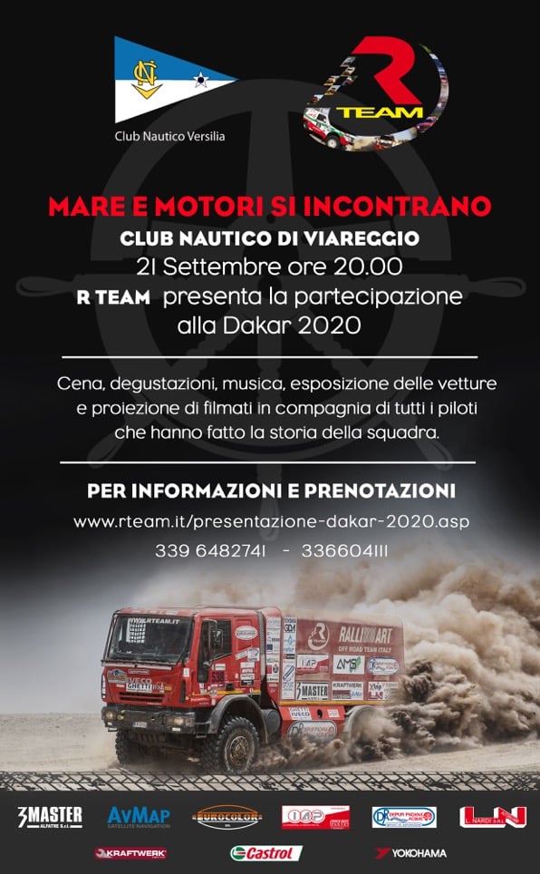 Club Nautico Versilia e R Team insieme per promuovere le eccellenze della Versilia in occasione della DAKAR 2020