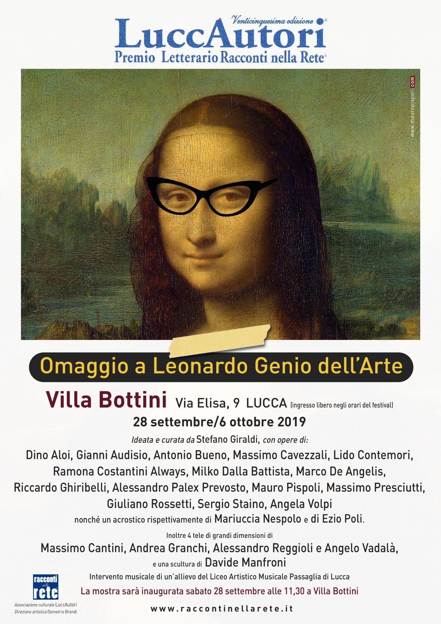 manifesto mostra leonardo 28 settembre 2019