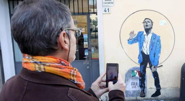&#8220;Italia morta vivente&#8221;, murale contro Matteo Renzi