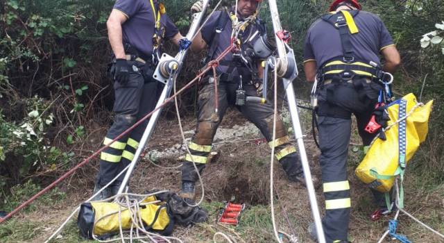Breton cade in una grotta, salvato dai pompieri