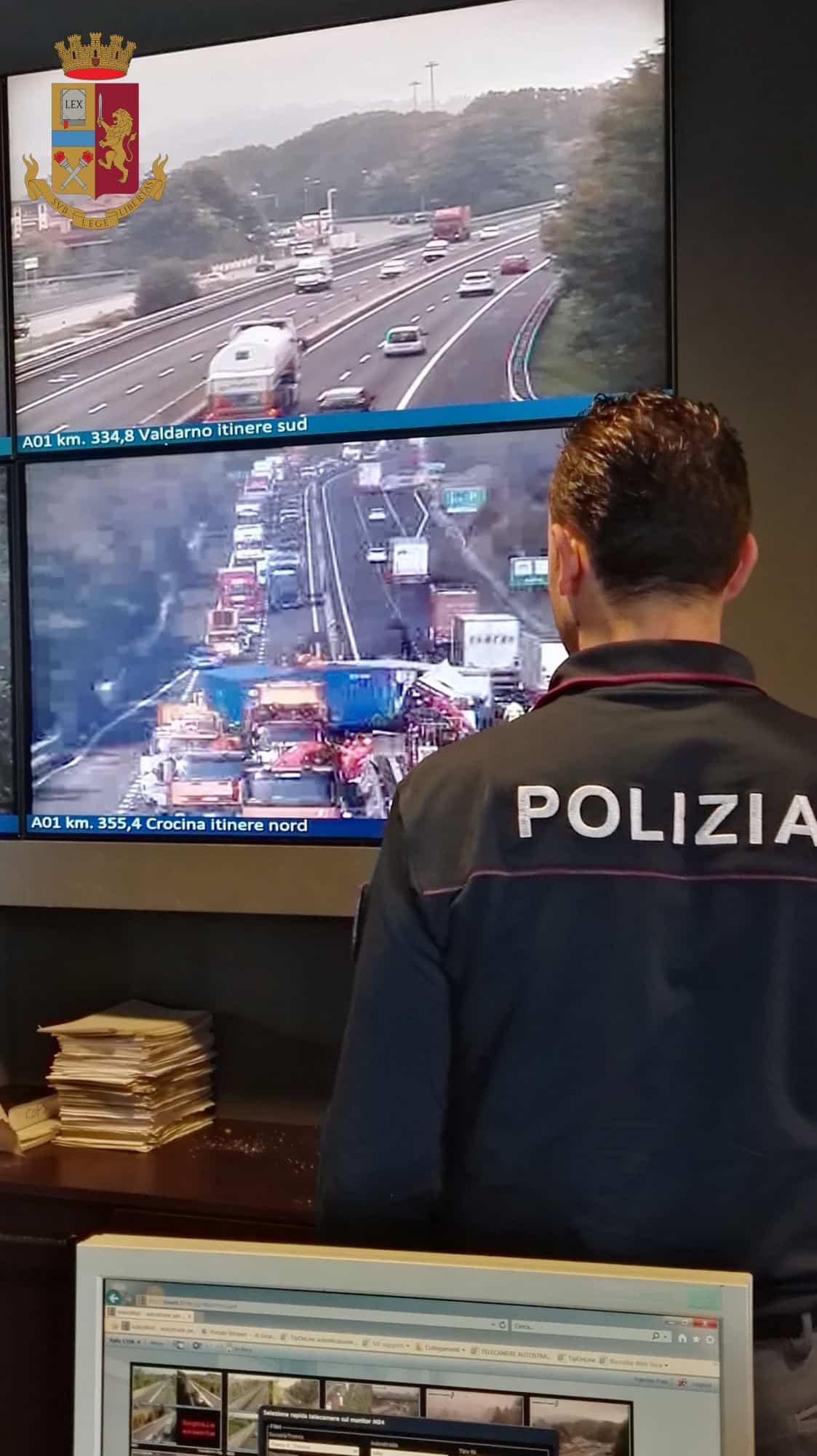 Riaperta l’A1 dopo lo scontro tra tir