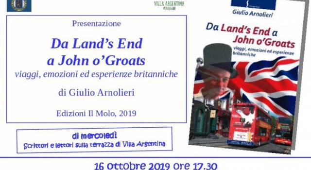 A Villa Argentina si presenta il libro “Da Land&#8217;s End a John o&#8217;Groats”