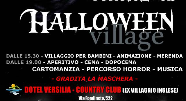 Doppia festa per Halloween a Massarosa: festa in maschera a Massaciuccoli, Villaggio dell&#8217;Orrore a Piano di Mommio