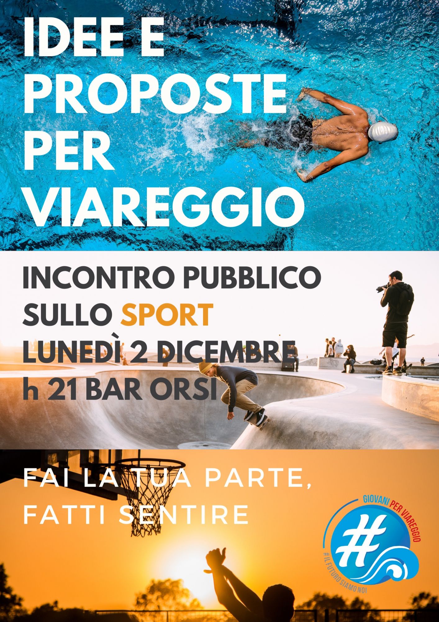Giovani per Viareggio, idee e proposte per lo sport