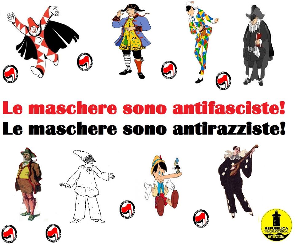 “Le maschere sono antifasciste e antirazziste: solidarietà ad Amalia Caprili”