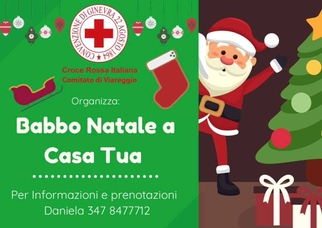 Babbo Natale a casa la sera della Vigilia con la Croce Rossa