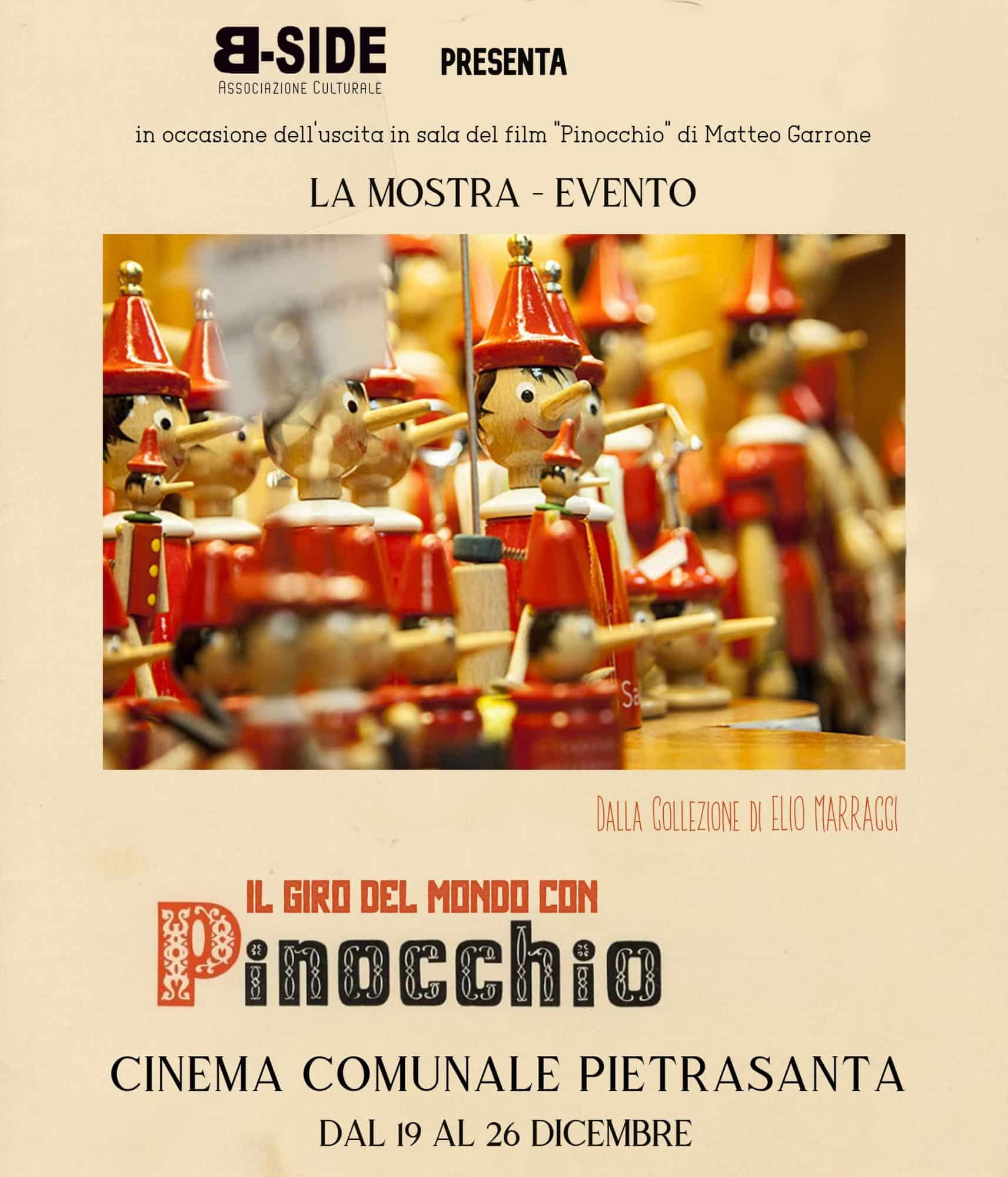 Pinocchio, mostra inedita a Pietrasanta