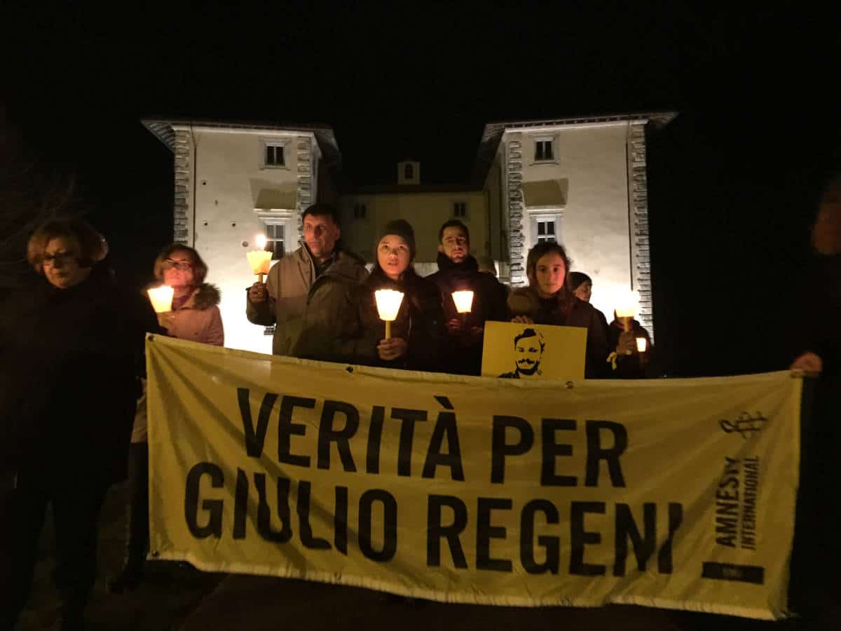 Folta partecipazione alla fiaccolata per Giulio Regeni