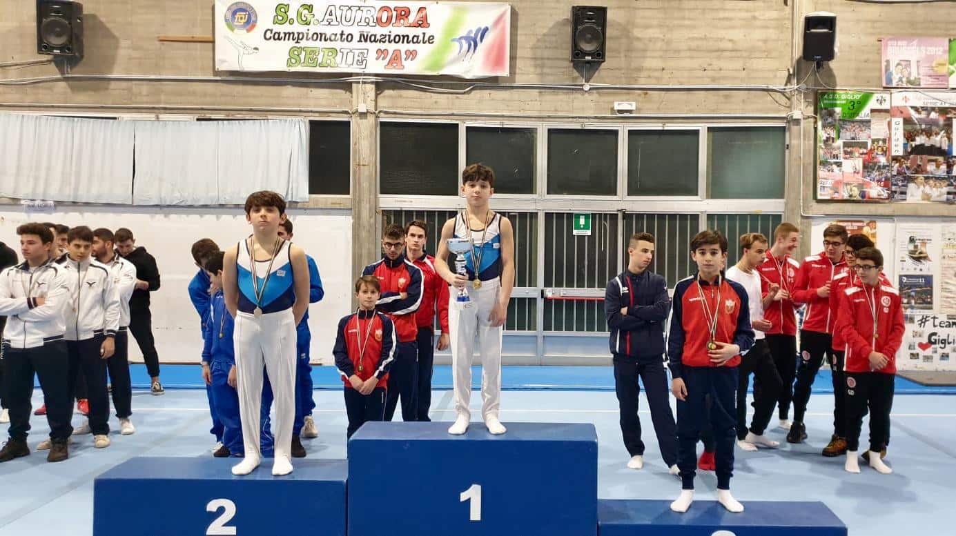 Doppietta della Ginnastica Motto tra gli Allievi Gold 3: Salvati campione toscano, Castellano secondo