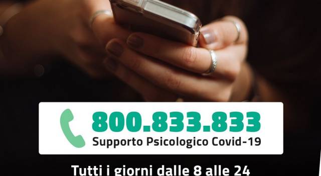 Covid 19, il Ministero attiva il numero verde di supporto psicologico