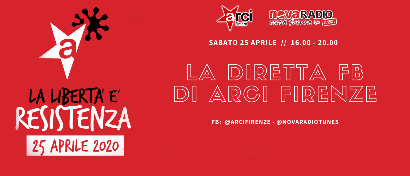 La Libertà è Resistenza. ARCI festeggia il 25 Aprile in diretta Facebook