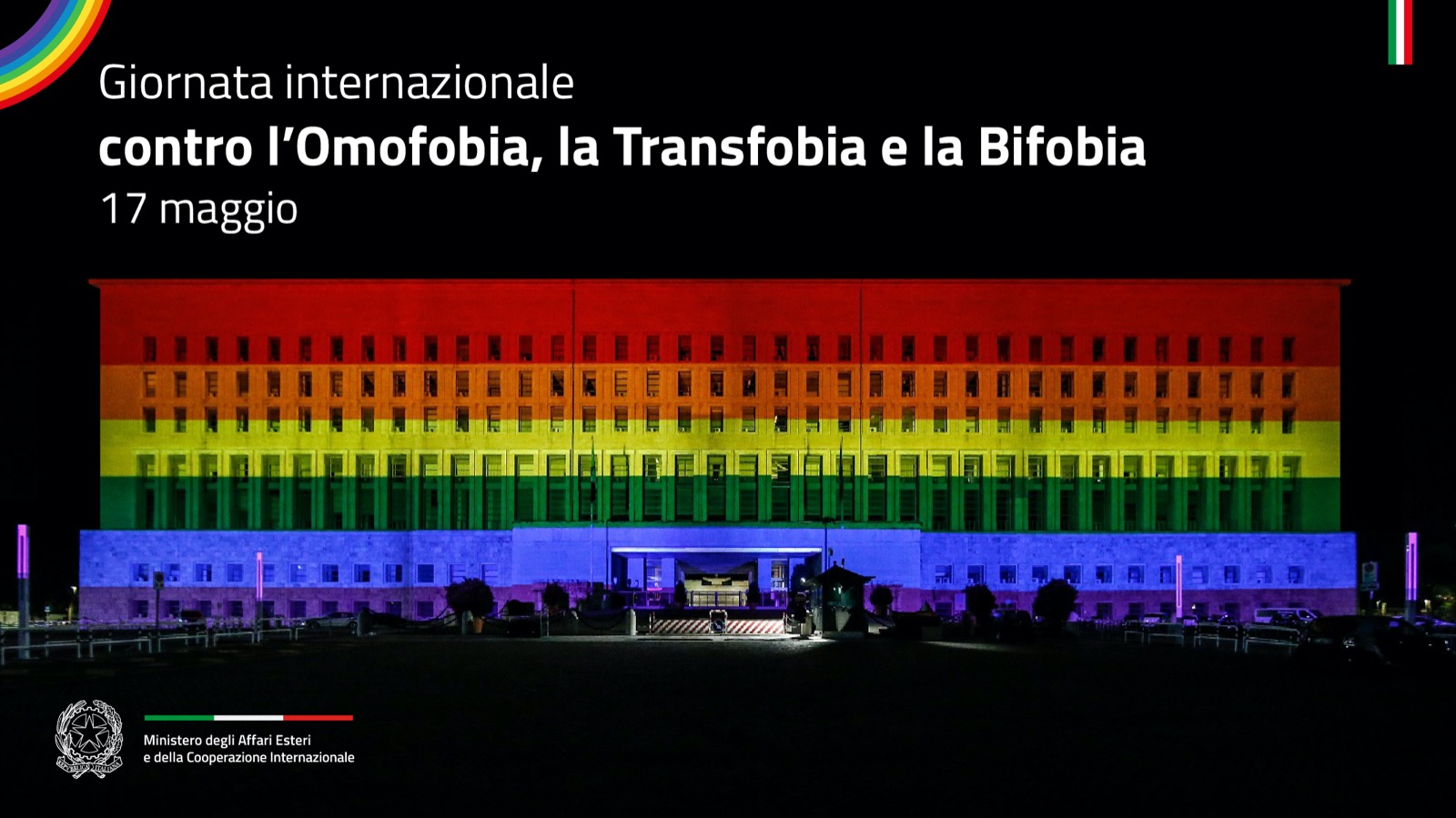 Omofobia, la Farnesina: “Impegno dell’Italia contro ogni forma di intolleranza e di discriminazione”
