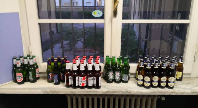 La Polizia sequestra 60 bottiglie di birra