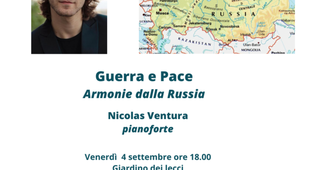 &#8220;Guerra a Pace. Armonie dalla Russia&#8221;. Il pianista Nicolas Ventura alla rassegna L’altra Villa