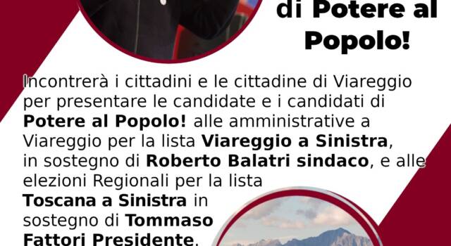 Giorgio Cremaschi a Viareggio per sostenere Roberto Balatri