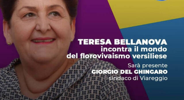 La Ministra Teresa Bellanova a Viareggio