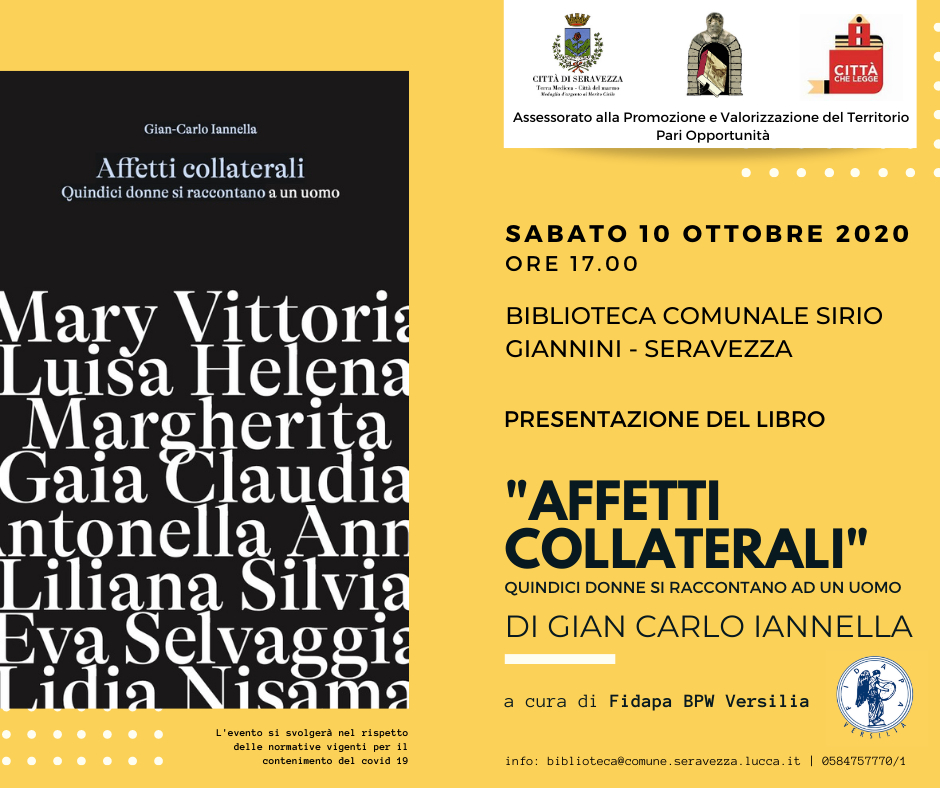 A Palazzo Mediceo si presenta il libro “Affetti collaterali” di Gian-Carlo Iannella
