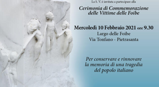 Commemorazioni: Pietrasanta ricorda le vittime delle Foibe, cerimonia a “L’unione per la vita” in via Tonfano