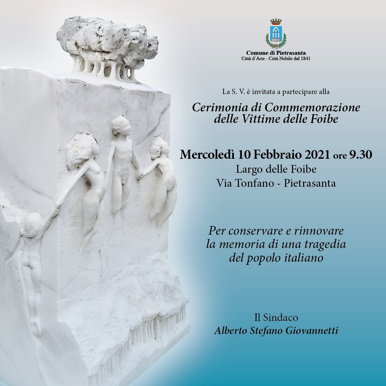 Locandina commemorazione Foibe f