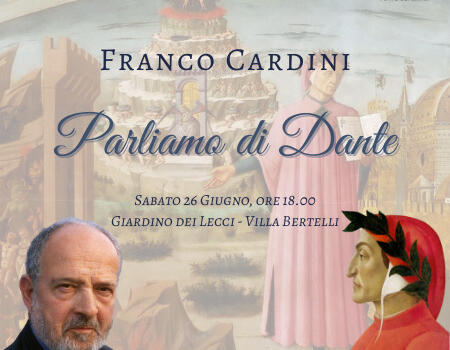 Lo storico, saggista e scrittore Franco Cardini ospite alla rassegna &#8220;Dante 700 in Villa &#8221; a Villa Bertelli