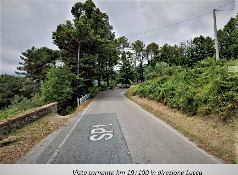 Sp1 Francigena tornante km 19100 direz Lucca.jpg