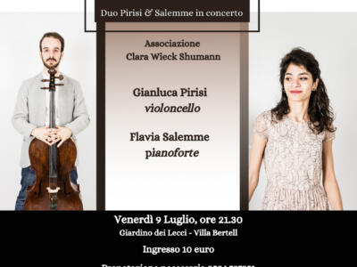 La rassegna L’altra Villa di Villa Bertelli presenta Concerto Duo Pirisi&Salemme