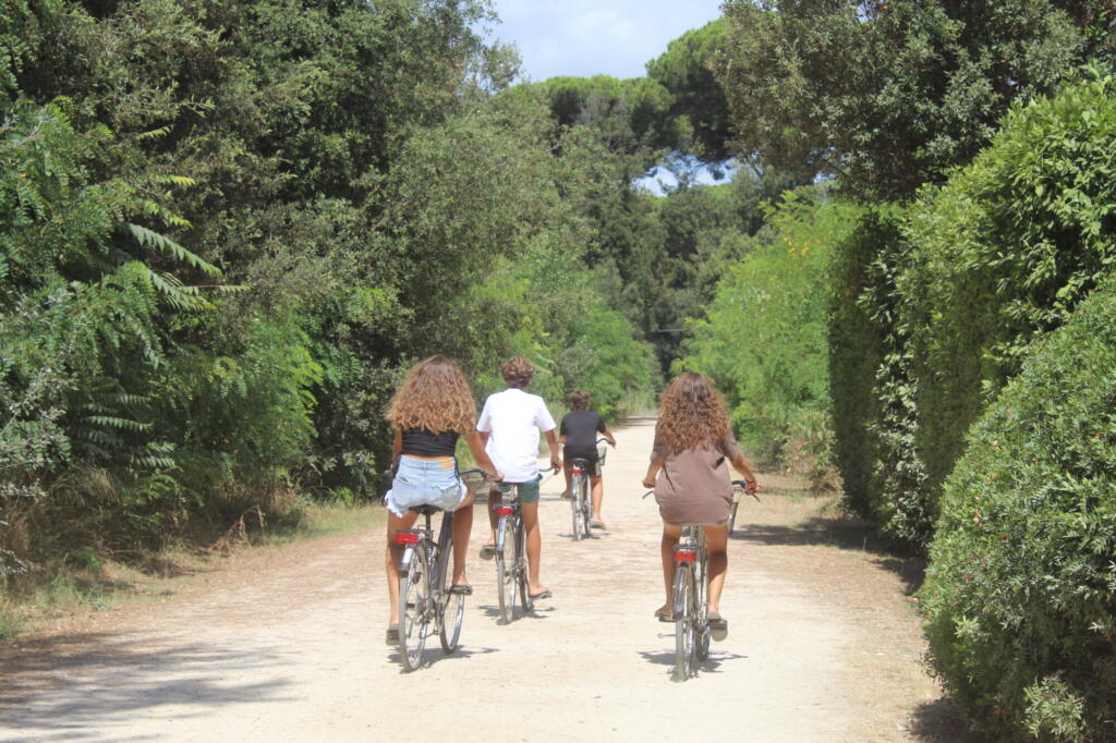 Foto sentieri parco Versiliana bicicletta