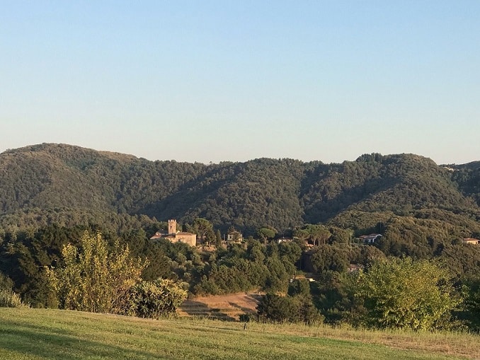 vista Villa Puccini e Chiatri dallalto