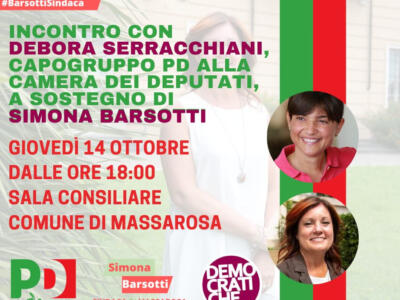 L’ onorevole Debora Serracchiani a Massarosa per Simona Barsotti