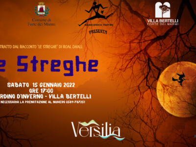 lo spettacolo “Le streghe” a Villa Bertelli rinviato a sabato 15 Gennaio alle 17
