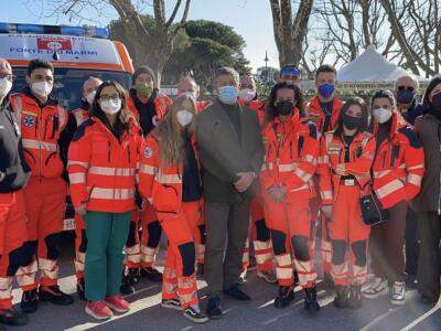 Inaugurati tre nuovi mezzi di pronto soccorso della Croce Verde