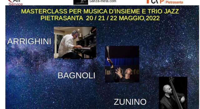 Masterclass per musica d&#8217;insieme e trio jazz a Pietrasanta