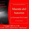 <strong>A Villa Argentina si presenta il libro </strong><em><strong>“Maestà del Funereo”</strong></em>