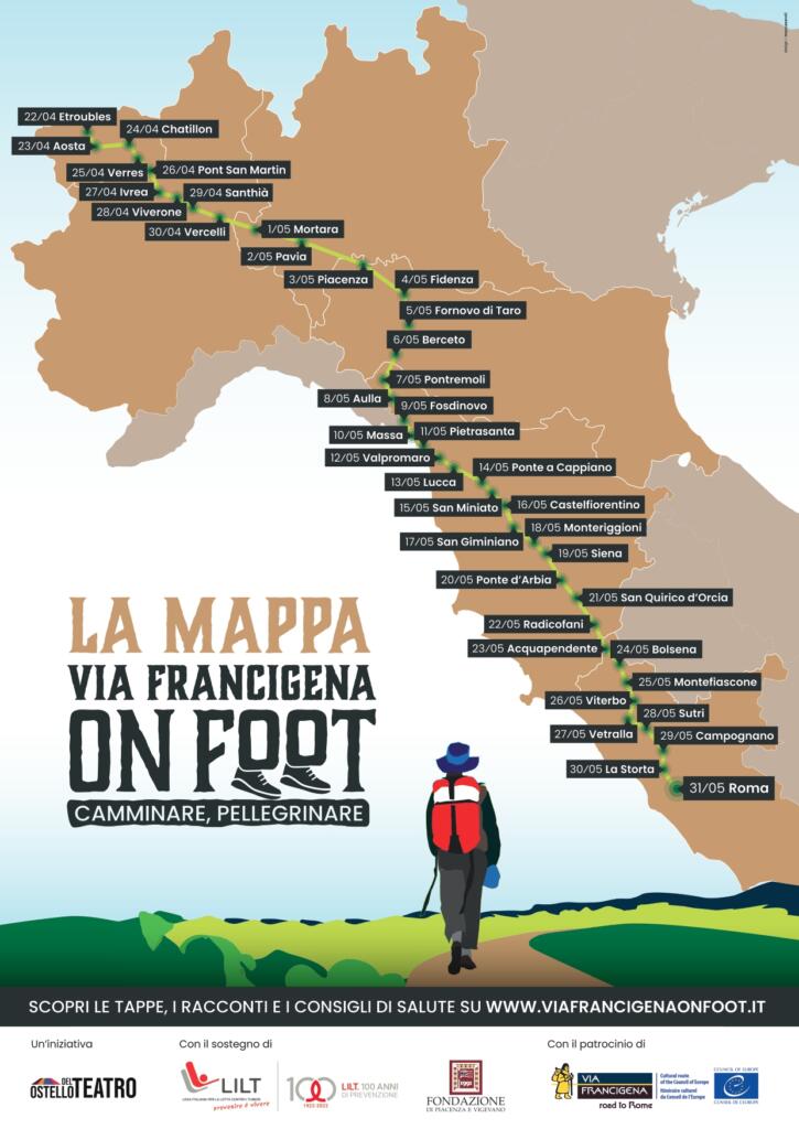 via francigena on foot mappa 1