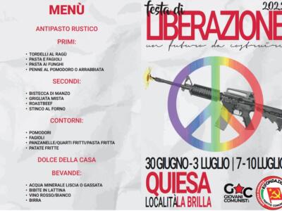 Inizia la festa di Liberazione a Quiesa