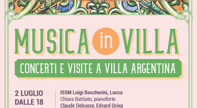 Villa Argentina: sabato 2 luglio il recital pianistico di Chiara Battiato allieva del Boccherini di Lucca