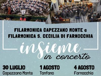 “Insieme…in concerto”, le Filarmoniche di Capezzano Monte e “S.Cecilia” in una serie di concerti estivi