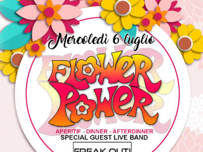 “Flower Power”, festa a tema anni 70 e 80 mercoledì 6 luglio al Faruk di Marina di Pietrasanta￼￼