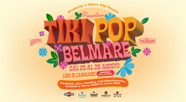 “Tiki Pop Belmare”, quattro giorni in stile Caraibico con drink, musica e cibo. Dal 25 al 28 agosto a Lido di Camaiore