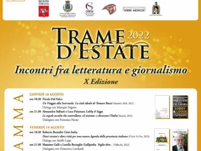 Primi due incontri di “Trame d’Estate”, Dal Falco, Sallusti e Palamara tra i primi ospiti