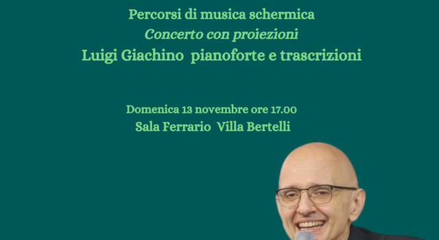 Immaginando in musica, percorsi di musica schermica. Concerto con proiezioni al pianoforte a Villa Bertelli