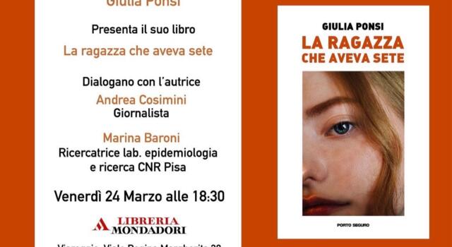 <strong>“La ragazza che aveva sete”: Giulia Ponsi presenta il suo libro a Viareggio</strong>