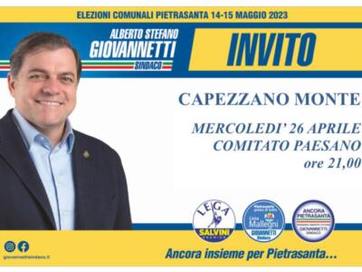 Elezioni, Giovannetti incontra la cittadinanza: ecco i prossimi appuntamenti