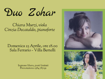 Duo Zohar- Concerto per viola e pianoforte, domenica 23 aprile a Villa Bertelli