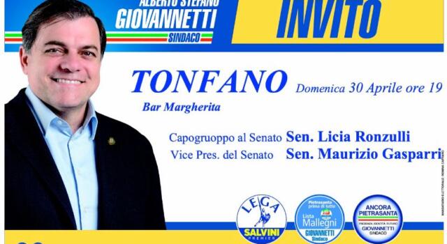 Elezioni, Pietrasanta: domenica 30 aprile a Tonfano Giovannetti insieme al vicepresidente del senato Gasparri